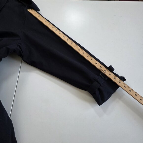 VTG London Fog Long Trench Coat 40R Men Navy Detach Lining Retro Grunge NO BELT - Picture 5 of 16